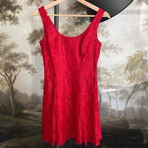 Vintage Roberta Little Mini Red Sleveless Cocktail Dress - Size S or XS